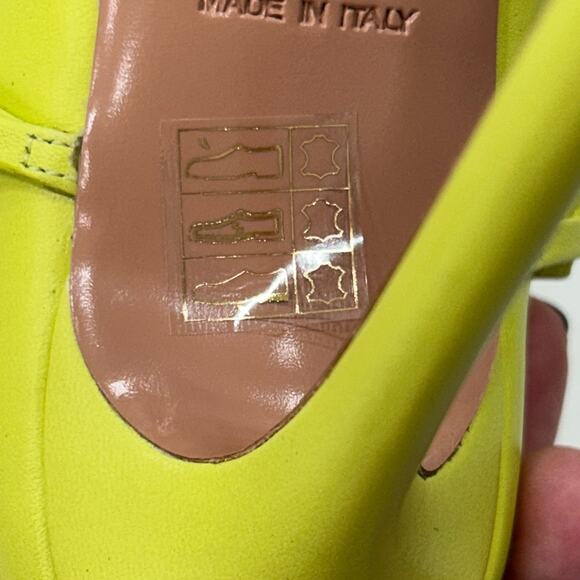 Lita by Ciara Solid Strappy Heel Acid Lime Stiletto Size 40/9.5 New In Box - Picture 10 of 11